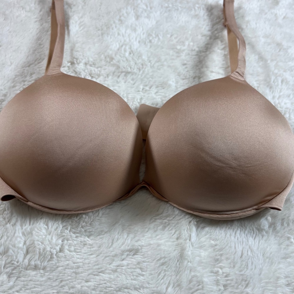 Skims T-Shirt Bra Clay Nude Underwire Molded Cup Adjustable Straps Size‎ 32DD - Picture 4 of 12